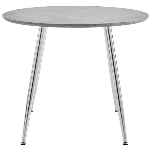 Spisebord 90x73,5 cm betongrå og sølvfarvet