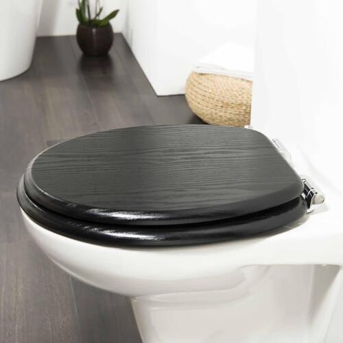 Tiger soft-close toiletsæde Blackwash MDF sort 252030746