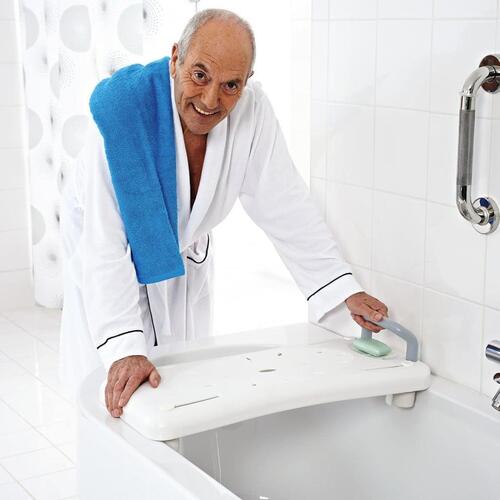 RIDDER hylde/sæde med håndtag til badekar hvid A0040101