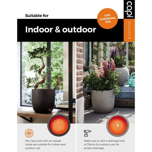 Capi plantekasse Urban Smooth 40x40x40 cm firkantet sort KBL903