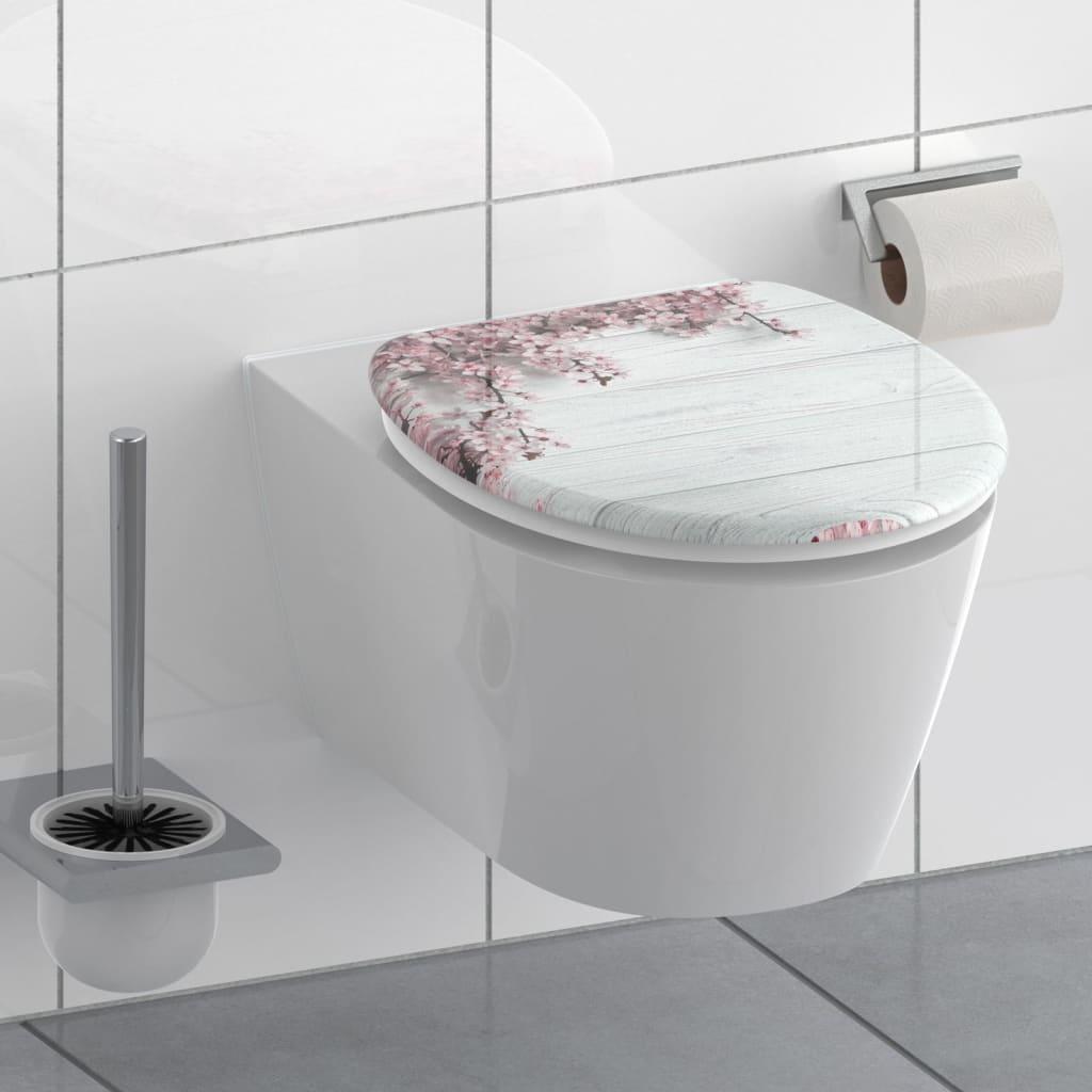 Se SCHÜTTE toiletsæde med soft close-funktion FLOWERS & WOOD hos Boligcenter.dk