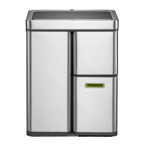 EKO affaldsspand med sensor Mirage Plus 1x30 l + 2x15 l mat sølvfarvet