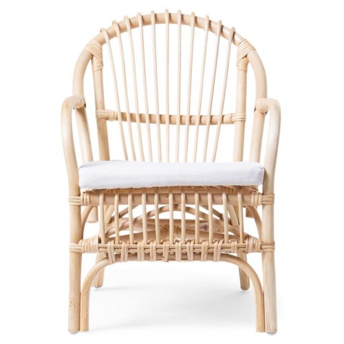 CHILDHOME børnestol med pude Montana rattan naturfarvet