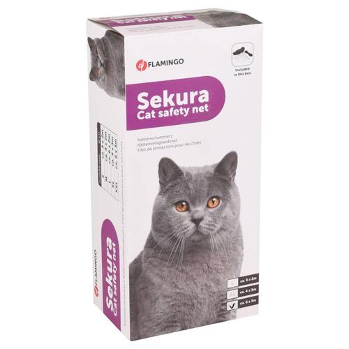 FLAMINGO kattenet Sekura 6x3 m str. XXL sort
