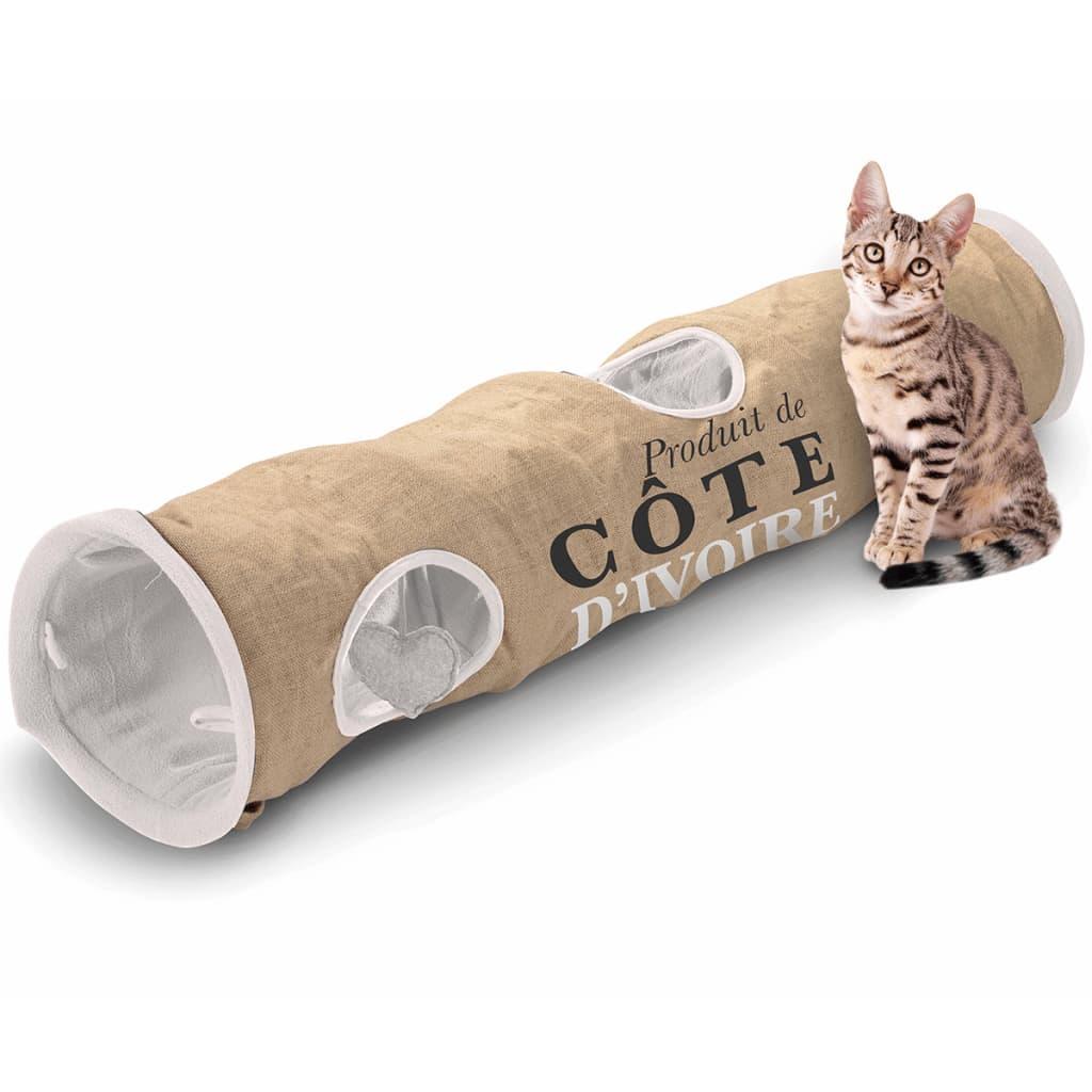 D&D kattetunnel Cote d'Ivoire 25 x 120 cm brun og hvid 434/436448