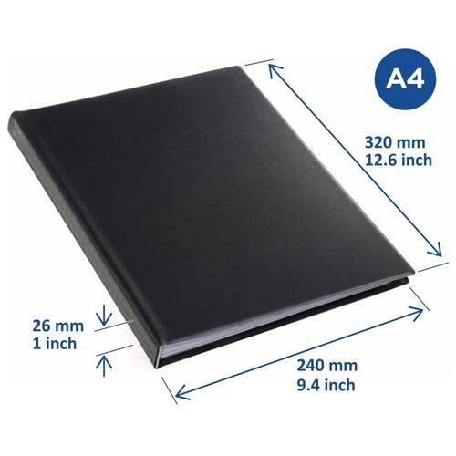 Rillstab demomappe A4 50 lommer sort