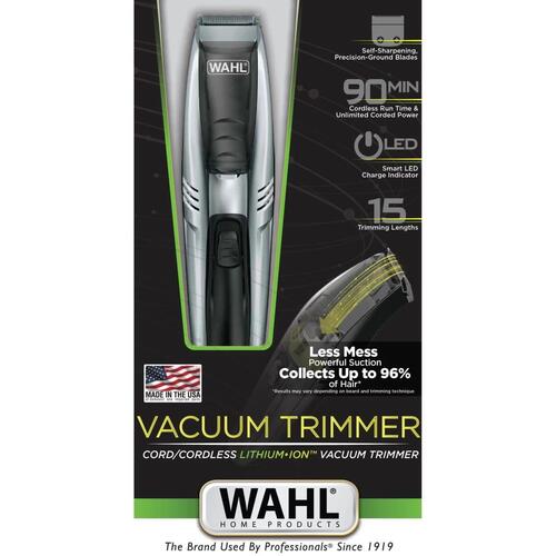 Wahl skægtrimmer 15 dele Vacuum Trimmer 6 W