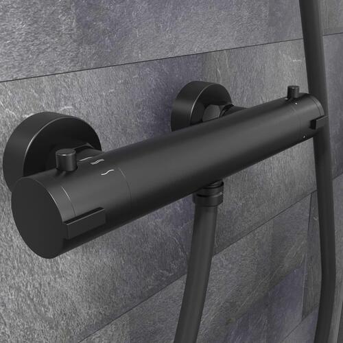 SCHÜTTE termostatarmatur til bruser LONDON 5,5 cm matsort