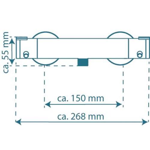 SCHÜTTE termostatarmatur til bruser LONDON 5,5 cm