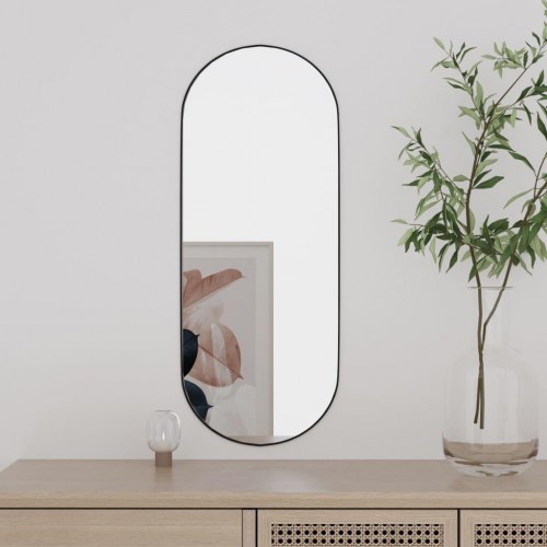 Vægspejl 20 × 50 cm - ovalt glas, væghængt