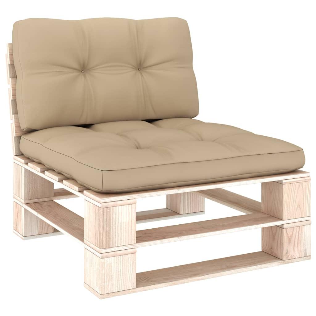 Pallehynder 2 stk. stof beige