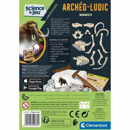Clementoni Archéo Ludic Mammoth - fluorescerende videnskabssæt