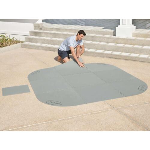 Lay-Z-Spa poolunderlag 10 stk. 216x216 cm grå