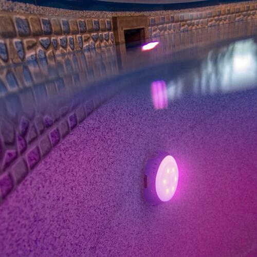 Gre LED-lampe til fritstående pool hvid og blå LEDRC