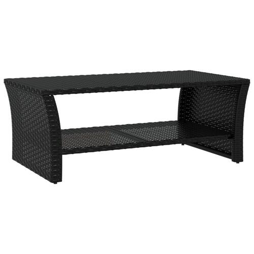 Sofabord 100x50x40 cm polyrattan sort