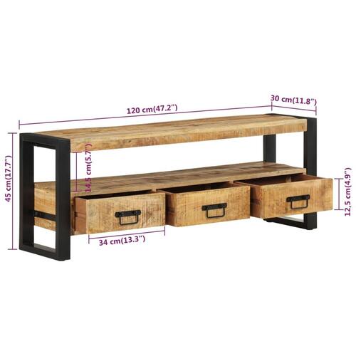 Tv-bord 120x30x45 cm massivt mangotræ