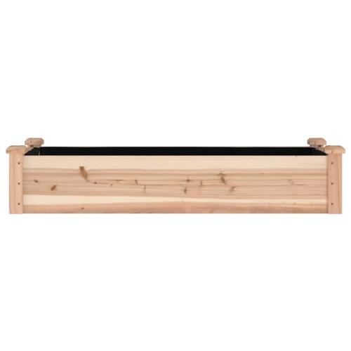 Højbed med foring 120x45x25 cm massivt fyrretræ