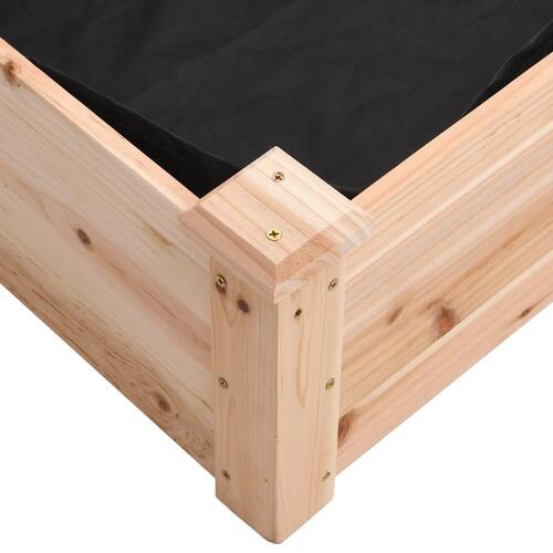 Højbed med foring 120x45x25 cm massivt fyrretræ