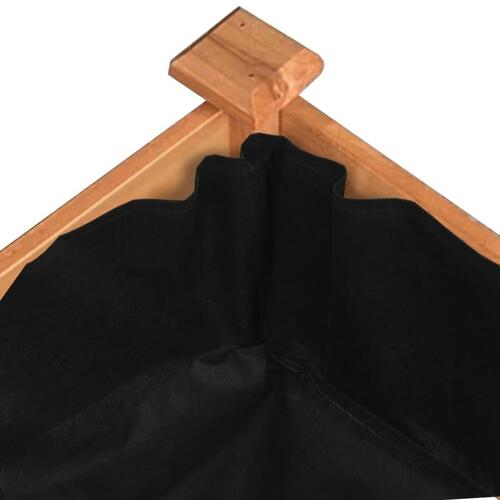 Højbed med foring 120x45x25 cm massivt fyrretræ brun