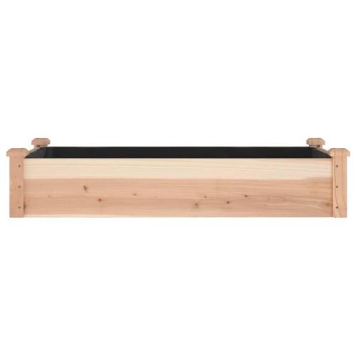 Højbed med foring 120x60x25 cm massivt fyrretræ