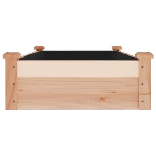 Højbed med foring 120x60x25 cm massivt fyrretræ