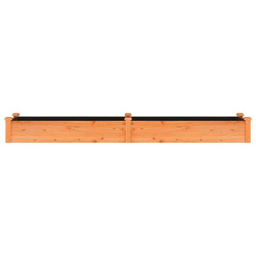 Plantekasse med foring 240x45x25 cm massivt fyrretræ brun
