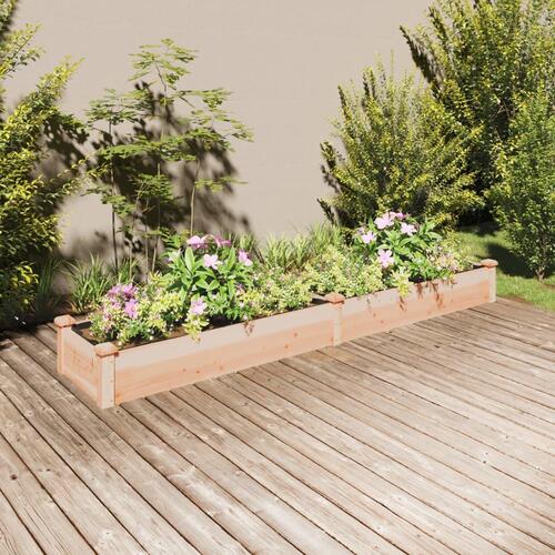 Plantekasse med foring 240x45x25 cm massivt fyrretræ