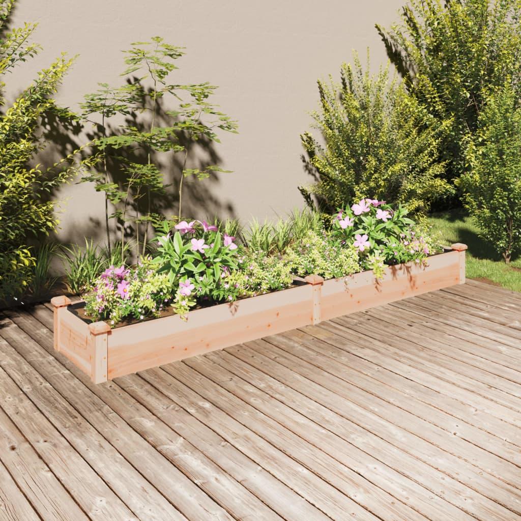 Plantekasse med foring 240x45x25 cm massivt fyrretræ