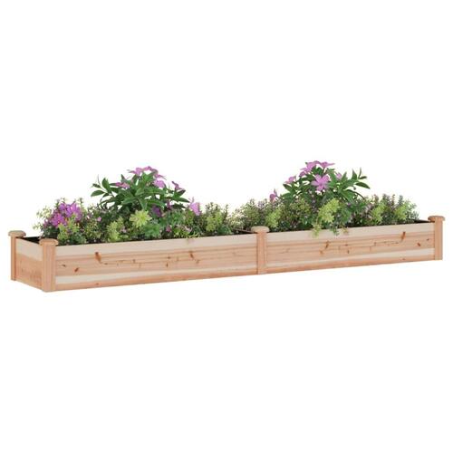 Plantekasse med foring 240x45x25 cm massivt fyrretræ