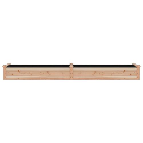 Plantekasse med foring 240x45x25 cm massivt fyrretræ
