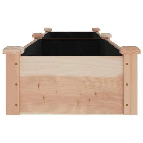 Plantekasse med foring 240x45x25 cm massivt fyrretræ