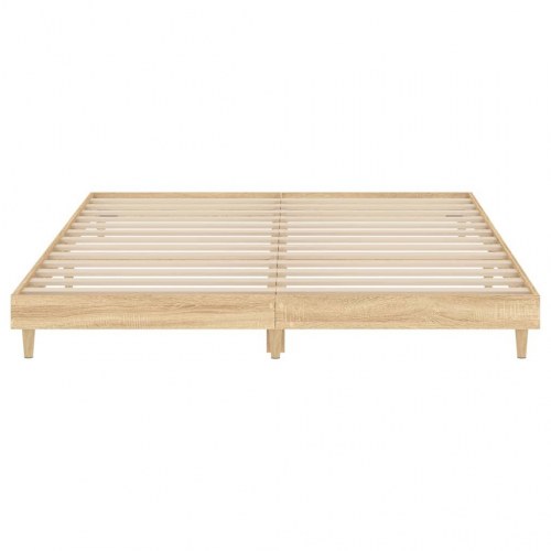Sengeramme 150x200 cm uden madras konstrueret træ sonoma-eg