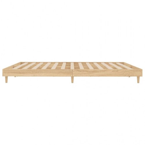 Sengeramme 150x200 cm uden madras konstrueret træ sonoma-eg