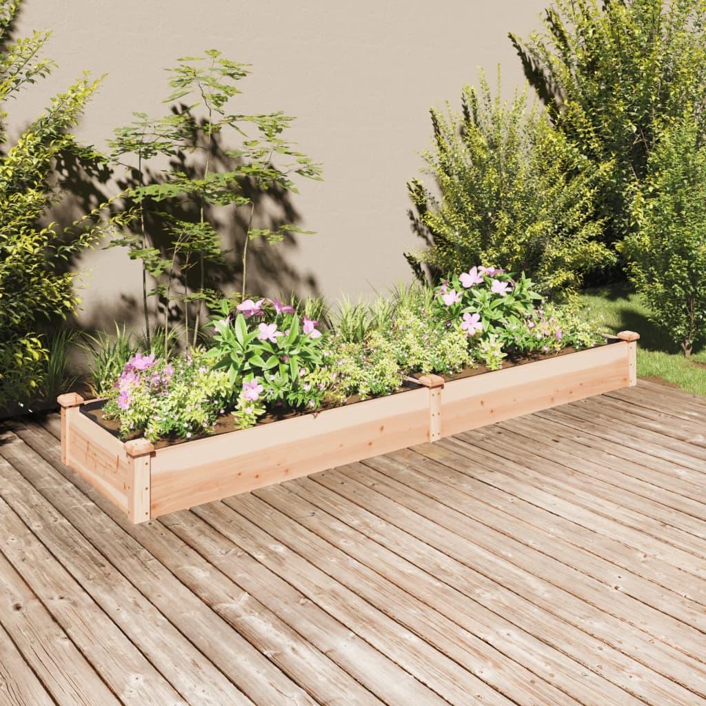 Plantekasse med foring 240x60x25 cm massivt fyrretræ