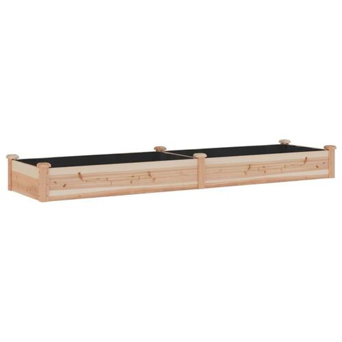 Plantekasse med foring 240x60x25 cm massivt fyrretræ