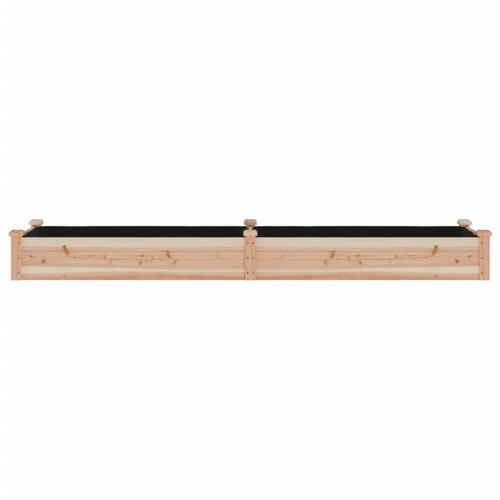 Plantekasse med foring 240x60x25 cm massivt fyrretræ