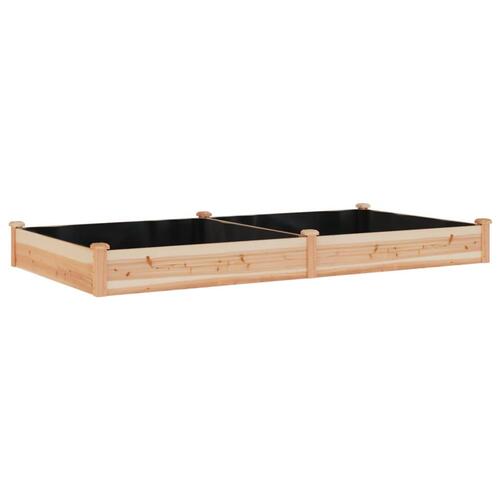 Plantekasse med foring 240x120x25 cm massivt fyrretræ