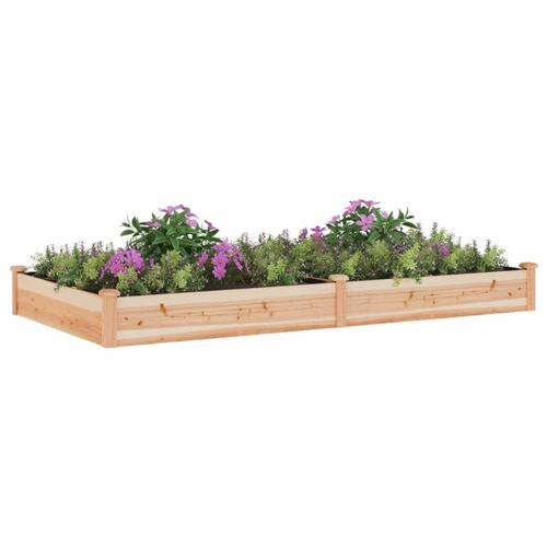 Plantekasse med foring 240x120x25 cm massivt fyrretræ