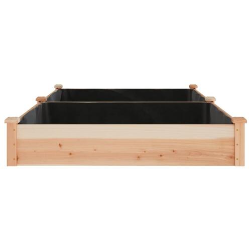 Plantekasse med foring 240x120x25 cm massivt fyrretræ