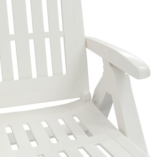 Foldbar liggestol med hjul PP hvid