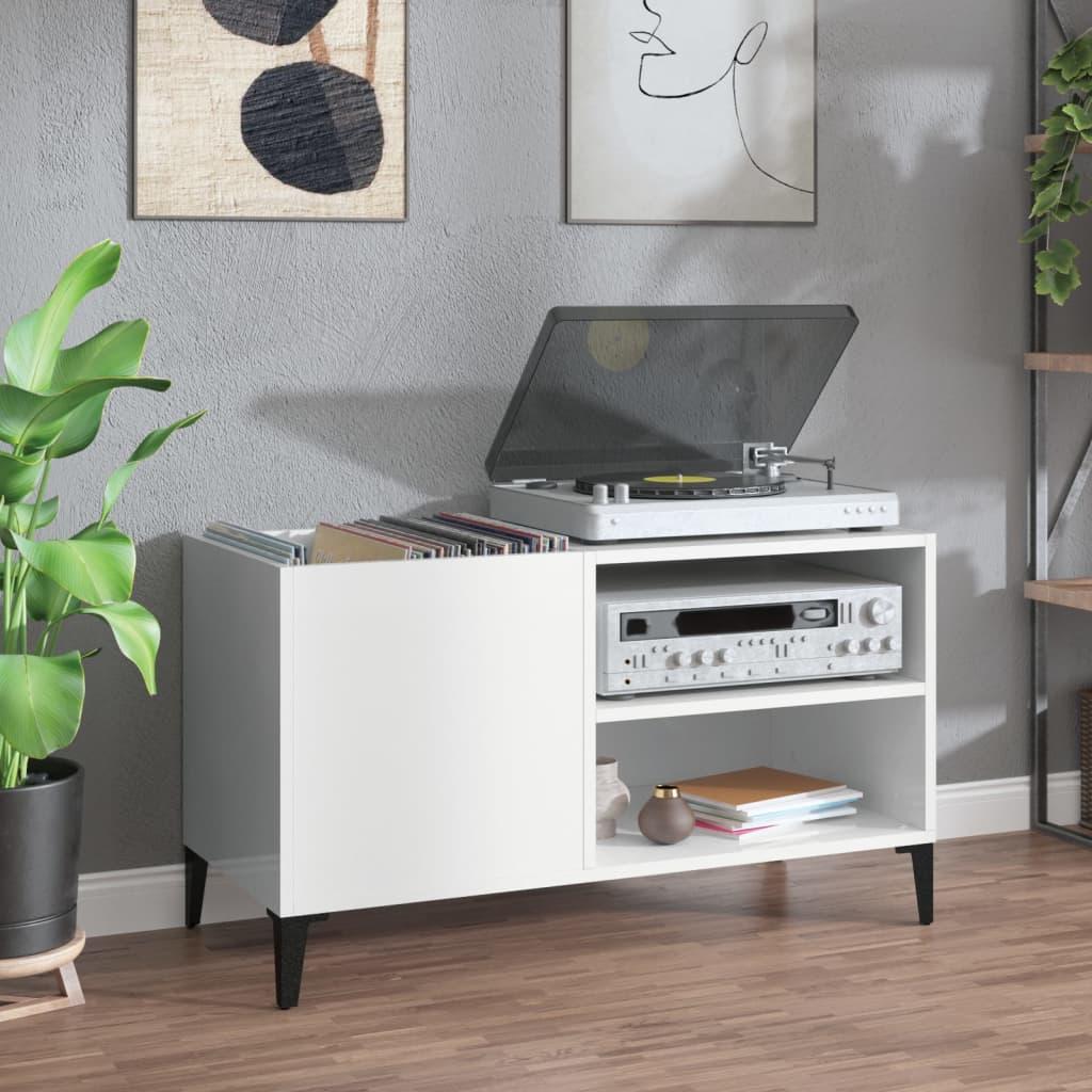Vinylskab Konstrueret Træ - Hvid højglans / 84.5 X 38 x 48 cm