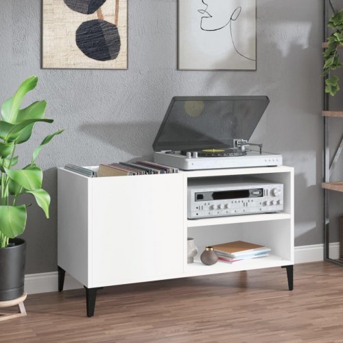 Vinylskab 84,5 x 38 x 48 cm - hvid