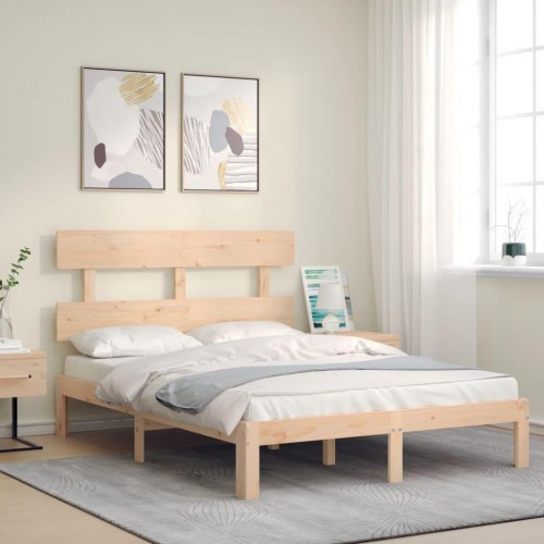 Sengeramme uden madras 120x200 cm massivt fyrretræ