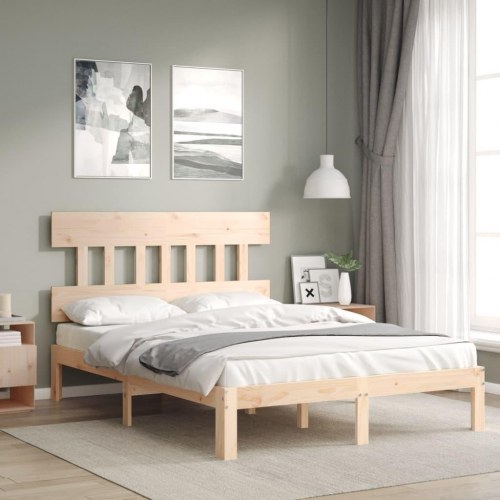 Sengeramme uden madras 120x200 cm massivt fyrretræ