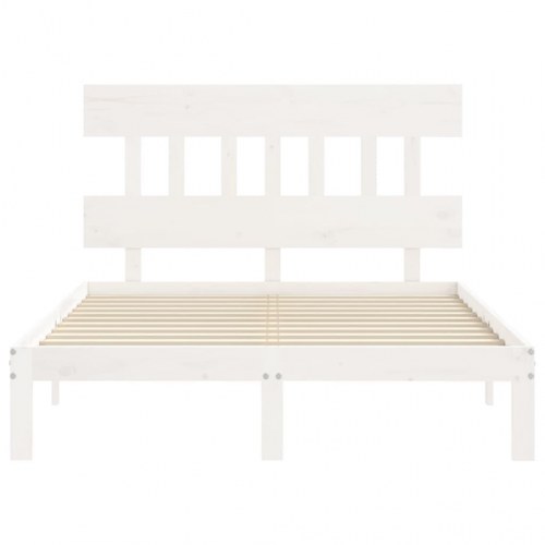 Sengeramme med sengegavl Small Double 120 x 190 cm - hvid