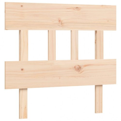 Sengeramme med sengegavl - single 90x190 cm i massivt fyrretræ