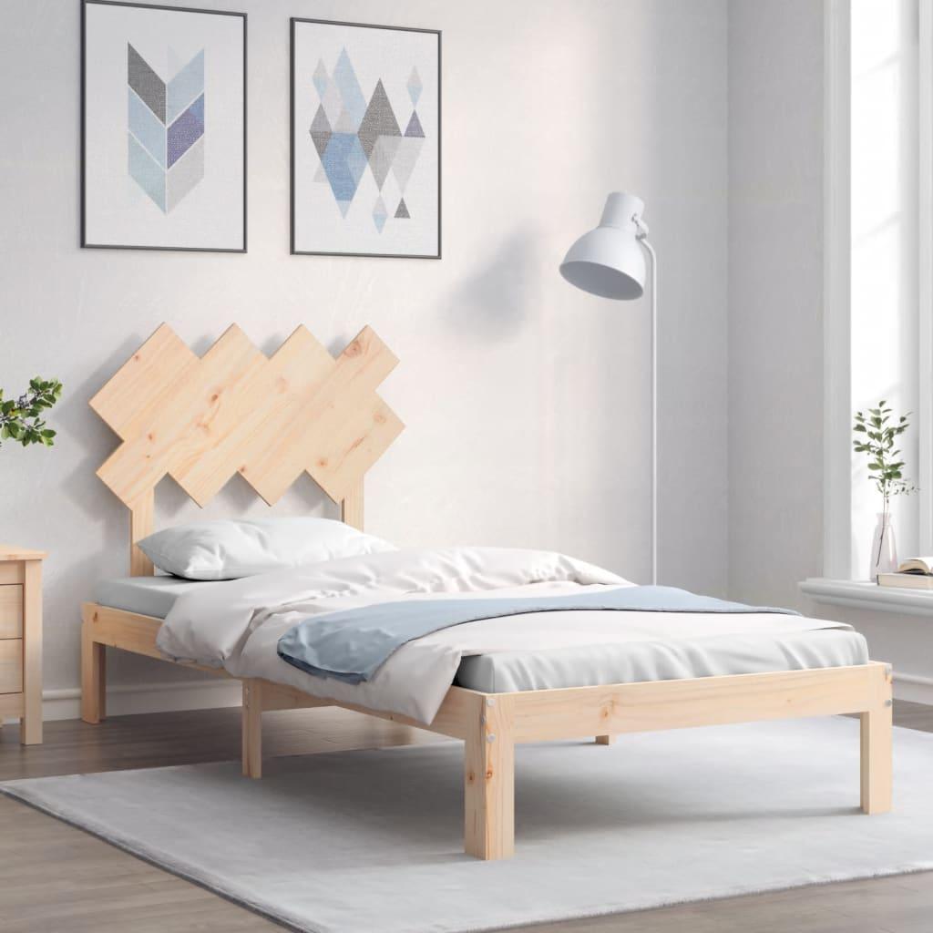 Sengeramme Uden Madras Massivt Fyrretræ - Naturfarvet / 90 x 200 cm
