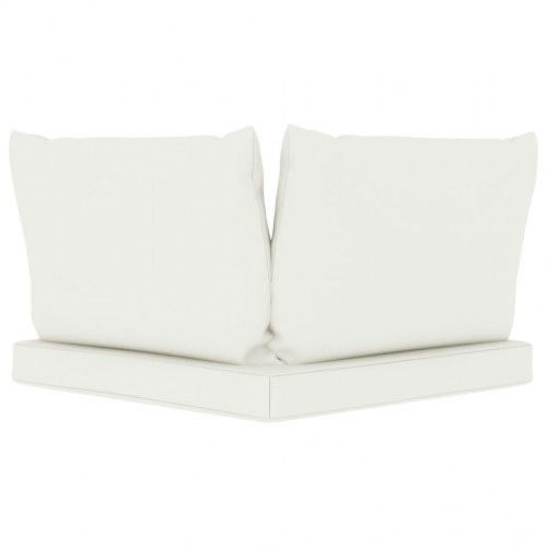 Hynder til pallesofa 3 stk. stof cremefarvet (OUTLET A+)