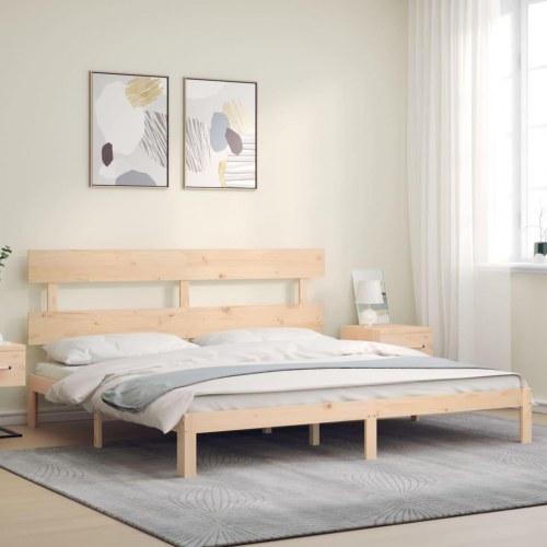 Sengeramme 200 x 200 cm i massivt fyrretræ