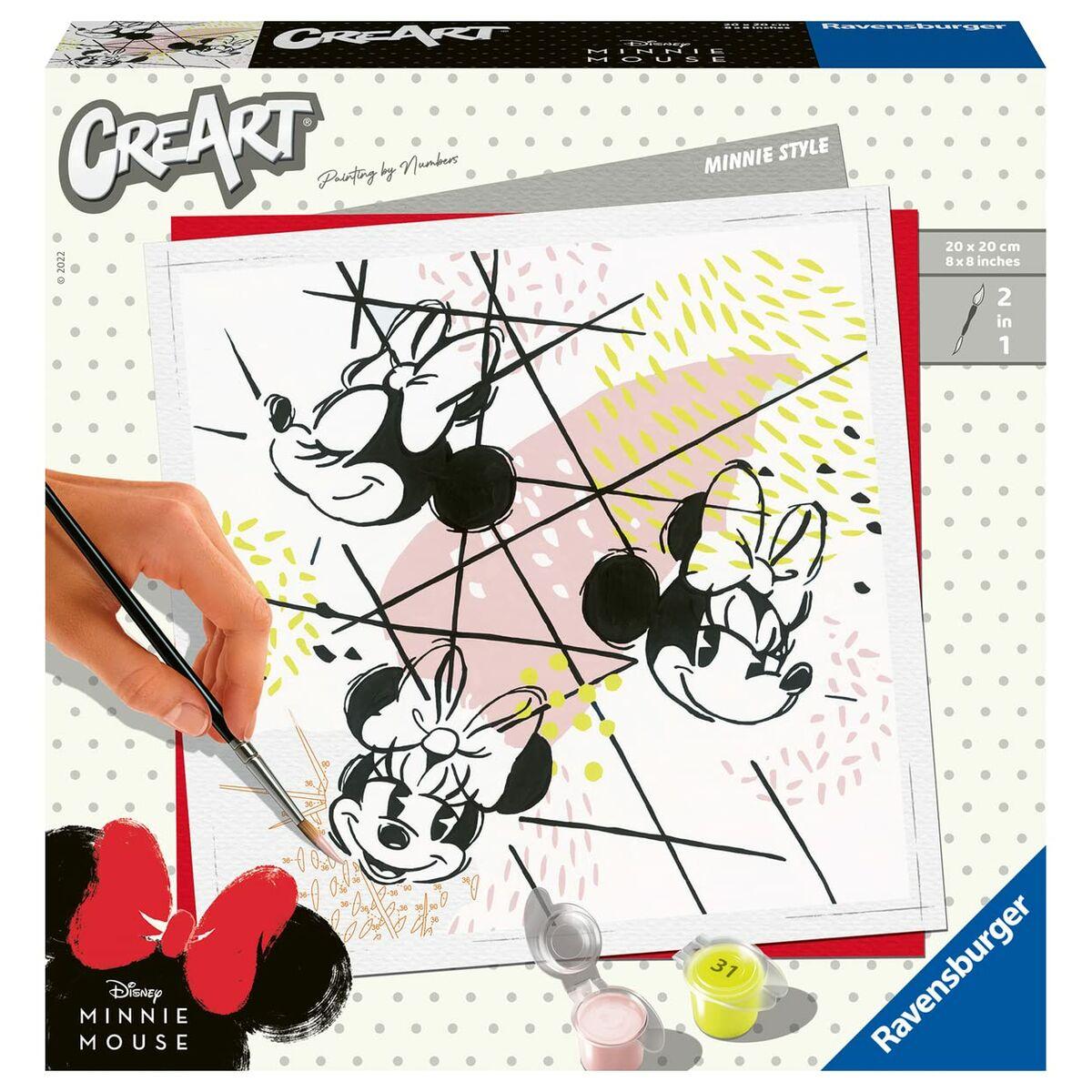 Maling efter tal sæt Ravensburger Minnie Style 20 x 20 cm